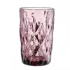 Набір склянок високих гранованих із товстого скла 6 штук, рожевий