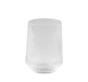 Набір склянок для напоїв фігурних ребристих 450 мл 6 штук, прозорий